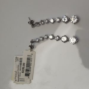 CZ Sterling Silver Drop Earrings